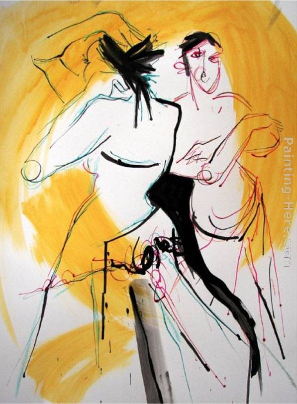 Flamenco Dancer Green red flamenco